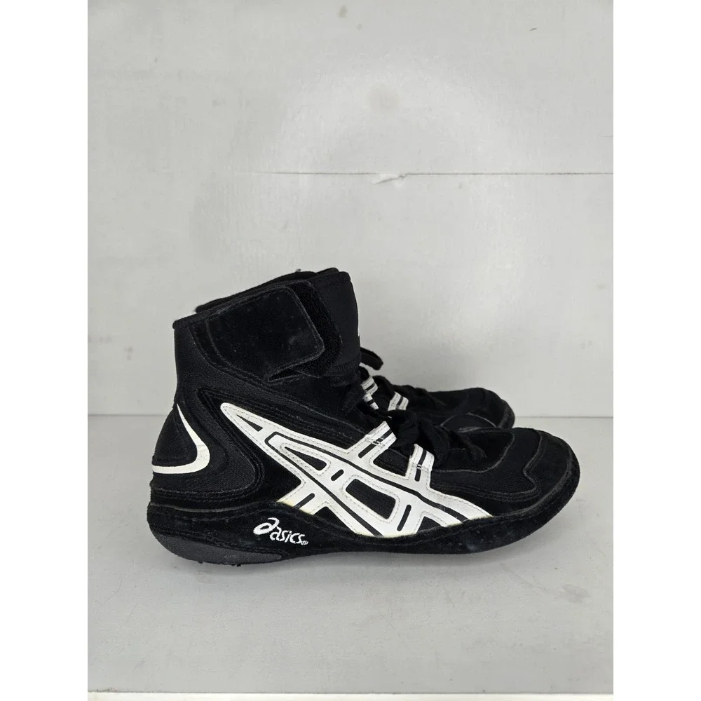 Asics Jackal Vintage Wrestling Shoes Men's Sz 8 RARE‎ P2 2003 Black Suede Boxing